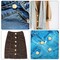 30 Pieces Metal Flat Button Alloy Shank Button Round Shaped Sewing Button Metal Button for Women Suit Woolen Coat Shirt Trousers Sewing Crafts (Gold,25 mm)